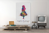 Alice in Wonderland Motivational Quote Watercolor Print Archival Fine Art Print Nursery For Kids Wall Art Wall Decor Geek Wall Hanging-359 - CocoMilla