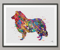 Collie Dog Watercolor Print Dog Lovers Gift Dog Collie Art Print Dog Lover Dog Art Dog Wall Art Wall Decor Art Home Decor Wall Hanging-412 - CocoMilla