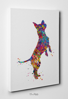 Chihuahua Dog Watercolor Print Chihuahua Playing Poster Gift Pet Dog Love Puppy Friend Animal Doglover Poster Decor Animal Art Dog Art-1508 - CocoMilla