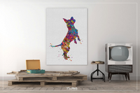 Chihuahua Dog Watercolor Print Chihuahua Playing Poster Gift Pet Dog Love Puppy Friend Animal Doglover Poster Decor Animal Art Dog Art-1508 - CocoMilla