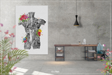 Muscles of Back Floral Watercolor Print Human Muscle Flowers Anatomy Medical Art Science Art Orthopedic Chiropractor Clinic Office Art-1344 - CocoMilla