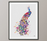 Peacock Watercolor Art Print Peacock Painting Peacock Bird Art Print Wall Art Poster Giclee Wall Decor Art Home Decor Wall Hanging [NO 765] - CocoMilla