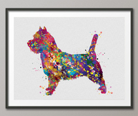 Cairn Terrier Dog Watercolor Print Dog Print Custom Dog Print Cute Dog Art Nursery Dog Wall Doglover Art Cairn Terrier Pet Poster Puppy-1524 - CocoMilla