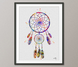 Dreamcatcher Art Watercolor Print Wedding Gift Archival Fine Art Print Children's Wall Art Wall Decor Art Home Decor Wall Hanging No 347 - CocoMilla