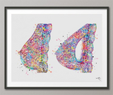 Breast Implant Watercolor Print Breast Augmentation Medical Art Clinic Office Surgery Gift Plastic Surgery Wall Art Decor Wall Hanging-522 - CocoMilla
