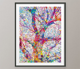 Tree Branch Watercolor Print Nature Tree Branches Forest Painting Housewarming Gift Office Wedding Gift Home Decor Wall Art Wall Hanging-910 - CocoMilla