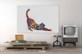Stretching Cat Watercolor Print Cat Lover Wall Art Wall Decor Cat Mom Home Decor Kitty Cat Painting Kitten Housewarming Wall Hanging-1610 - CocoMilla