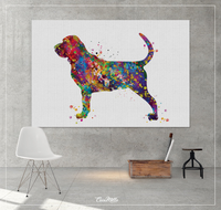 Bloodhound Dog Watercolor Print Dog Lovers Gift Dog Art Print Animal Lover Nursery Wall Art Wall Decor Art Home Decor Wall Hanging-1246 - CocoMilla