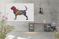 Bloodhound Dog Watercolor Print Dog Lovers Gift Dog Art Print Animal Lover Nursery Wall Art Wall Decor Art Home Decor Wall Hanging-1246 - CocoMilla