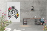 Lungs and Heart Floral Anatomy Watercolor Print Flowers Medical Art Print Wall Decor Doctor Print Anatomical Office Clinic Wall Art-1342 - CocoMilla