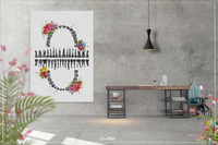 Tooth Chart Floral Watercolor Print Tooth Flowers Anatomical Medical Art Dental Clinic Decor Dentistry Office Dentist Gift Doctor Art-1349 - CocoMilla