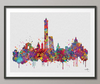 Bologna Skyline, Bologna City, Bologna Watercolor Print, Italy Art Print, Wedding Gift, Travel Wall Decor, Home Decor, Wall Hanging-903 - CocoMilla
