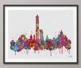 Bologna Skyline, Bologna City, Bologna Watercolor Print, Italy Art Print, Wedding Gift, Travel Wall Decor, Home Decor, Wall Hanging-903 - CocoMilla
