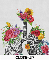 Lungs Floral Anatomy Watercolor Print Flowers Medical Art Science Art inhale Breathe Medicine Pulmonologist Doctor Clinic Office Decor-1336 - CocoMilla