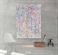 Neuron Network Watercolor Print Medical Art Science Neurology Brain Psychiatry CANVAS Art Doctor Office Clinic Decor Neural Synapses-1266 - CocoMilla