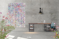 Neuron Network Watercolor Print Medical Art Science Neurology Brain Psychiatry CANVAS Art Doctor Office Clinic Decor Neural Synapses-1266 - CocoMilla