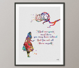 Alice in Wonderland, Alice in Wonderland Mad Quote Alice Watercolour Print Nursery Decor Children's Wall Art Home Decor Wall Hanging-1091 - CocoMilla