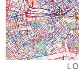 London City Map England illustrations Watercolor Print Wall Wedding Gift Travel Poster Wall Decor Art Home Decor Wall Hanging [NO 579] - CocoMilla