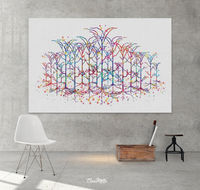 Neural Network 3 Watercolor Print Abstract Medical Art Science Neurology Brain Psychiatry Therapy Art Doctor Poster Neuron Synapses-1218 - CocoMilla