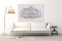 Neural Network 3 Watercolor Print Abstract Medical Art Science Neurology Brain Psychiatry Therapy Art Doctor Poster Neuron Synapses-1218 - CocoMilla