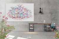 Neural Network 3 Watercolor Print Abstract Medical Art Science Neurology Brain Psychiatry Therapy Art Doctor Poster Neuron Synapses-1218 - CocoMilla