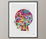 ENT Doctor Art Watercolor Print Clinic Decor Doctor Medical Art Medical Office Ear Nose Throat Nursing Surgeon Gift ENT Microbiology Art-650 - CocoMilla