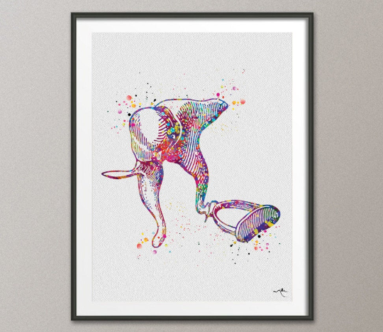 Ossicles Watercolor Print Ear Anatomy Audiologist Gift Audiology Diagram Incus Malleus Stapes Ear Anatomical Office Decor Medical Art-303 - CocoMilla