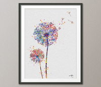 Dandelion Flowers Nature Love Watercolor Print Wedding Gift Fine Art Print Kids Wall Art Wall Decor Art Home Decor Wall Hanging [NO 463] - CocoMilla
