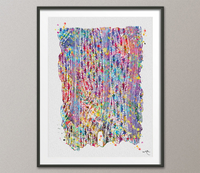 Bone Structure Watercolor Print Human Anatomy Skeletal Bones Medical Art Science Art Orthopedic Art Nurse Skeleton Print Clinic Decor-1275 - CocoMilla