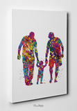 Two Dads Watercolor Print Same Sex Gay Adoption LGBT Family Love Wins Wedding Gift Wall Art Love is Love Gift Art Home Decor Mr and Mr-557 - CocoMilla