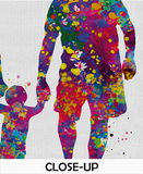 Two Dads Watercolor Print Same Sex Gay Adoption LGBT Family Love Wins Wedding Gift Wall Art Love is Love Gift Art Home Decor Mr and Mr-557 - CocoMilla