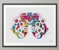 Phoropter Optometry Tool Watercolor Print Optometrist Gift Optician Poster Eye Doctor Art Medical Art Ophthalmology Eye Clinic Art Decor-724 - CocoMilla