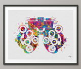 Phoropter Optometry Tool Watercolor Print Optometrist Gift Optician Poster Eye Doctor Art Medical Art Ophthalmology Eye Clinic Art Decor-724 - CocoMilla