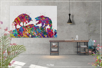Bull and Bear Watercolor Print Office Decor Wall street Stock Market Exchange Bull vs. Bear Business World Wall Art Investor Trader Gift-702 - CocoMilla