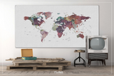 World Map Push Pin, Large world map, Decorative Push Pins, Abstract World Map, Travel Gift, Wall Decor, Worldmap poster, Pastel World Map-54 - CocoMilla