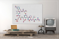 Oxytocin LOVE Molecule Heart Watercolor Print Medical Art Love Molecule Symbol Wall Art Nerd Art Science Art Biology Chemistry Science-1531 - CocoMilla