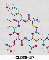 Oxytocin LOVE Molecule Heart Watercolor Print Medical Art Love Molecule Symbol Wall Art Nerd Art Science Art Biology Chemistry Science-1531 - CocoMilla