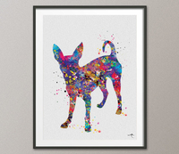 Chihuahua Dog Watercolor Dog Print Chihuahua Poster Gift Pet Dog Love Puppy Friend Animal Dog Poster Pet Decor Animal Art Dog Art [NO 784] - CocoMilla