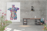 Muscles of Back Watercolor Print Human Anatomy Medical Art Science Art Orthopedic Surgery Skeleton Print Chiropractor Clinic Office Art-1343 - CocoMilla