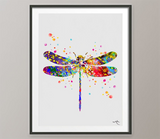 Dragonfly Watercolor Print insect illustrations Art Wall Art Poster Giclee Wall Decor Art Home Wedding Gift Chance Decor Wall Hanging-27 - CocoMilla