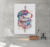 Digestive Tract Watercolor Print Human Organs Gastrointestinal Tract Clinic Decor Art Student Graduaiton Gift Medical Doctor Art Gift-1258 - CocoMilla