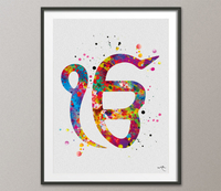 Ek Onkar Art Watercolor Print Poster Wall Decor Art Khanda Symbol Sikh ik onkar Wedding Gift Sikhism Sikh Gift Home Decor Wall Hanging-1256 - CocoMilla