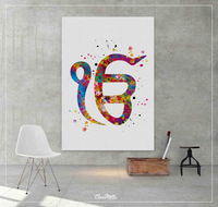 Ek Onkar Art Watercolor Print Poster Wall Decor Art Khanda Symbol Sikh ik onkar Wedding Gift Sikhism Sikh Gift Home Decor Wall Hanging-1256 - CocoMilla