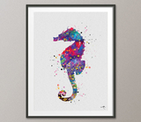 Seahorse Sea Life Art Watercolor Print Caostal Art Print wedding gift Wall Art Poster Giclee Wall Decor Art Home Decor Wall Hanging [NO 118] - CocoMilla