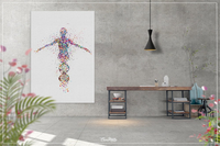 DNA Human Watercolor Print dna art Medical Wall Art Nurse Gift Medical Art Science Art Dorm Gift for Doctor Laboratory Decor Biology-1021 - CocoMilla