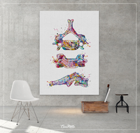 Sixth Cervical Vertebra Watercolor Print Anatomy Medical Art Vertebral Bones Clinic Medical Office Decor Skeletal System Orthopedic Art-1475 - CocoMilla