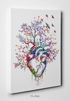 Heart Tree Watercolor Print Anatomy Art Graduation Present Human Heart Cardiologist Gifts Medical Office School Clinic Wall Art Decor-76 - CocoMilla
