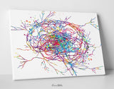 Epilepsy Brain Art Watercolor Print Abstract Medical Art Science Neurology Brain Cell Psychiatry Therapy Art Doctor Poster Wall Art-1819